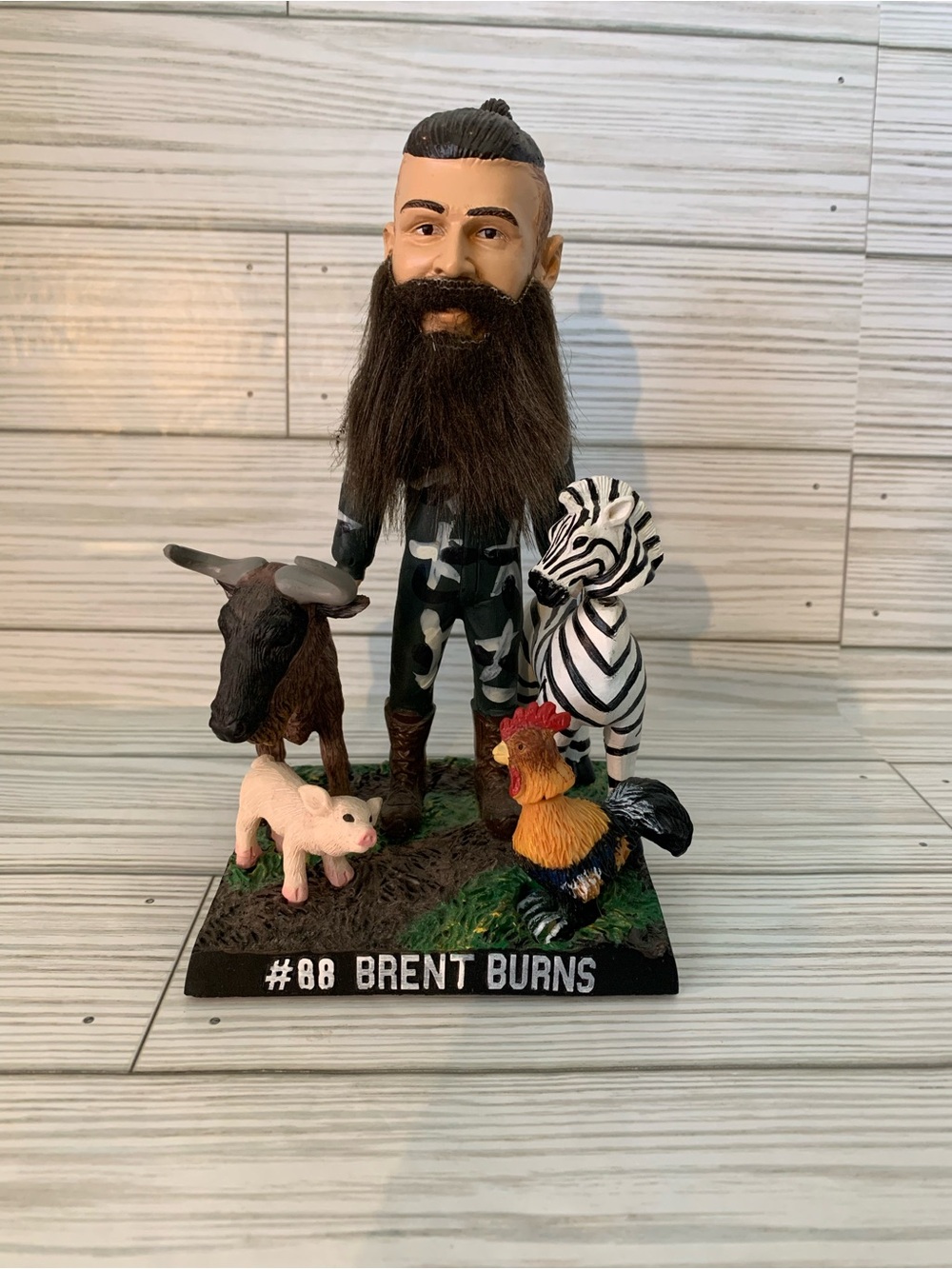 NIB San Jose Sharks Brent Burns #88 Zoo Animal Bobblehead